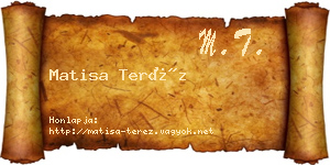 Matisa Teréz névjegykártya